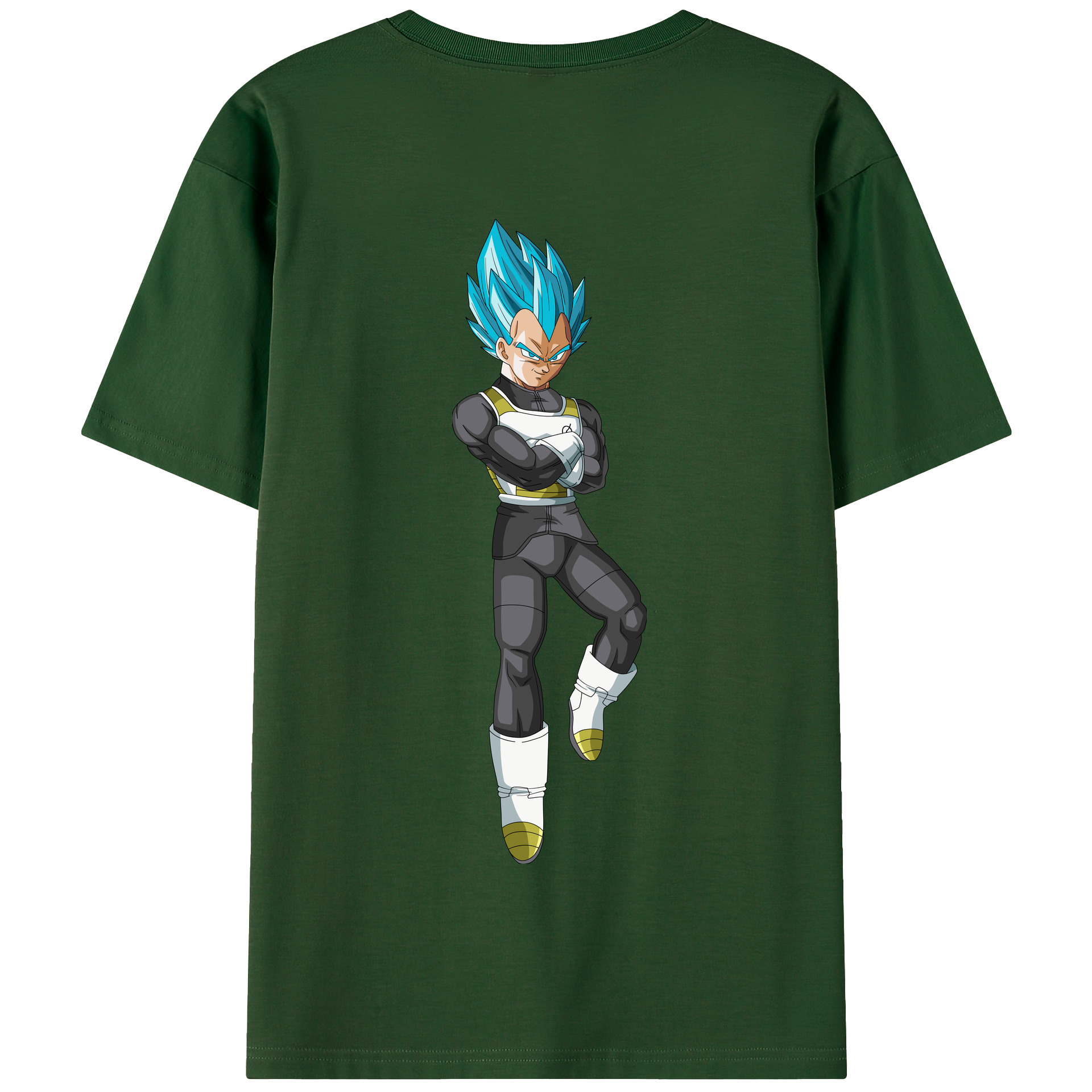 （画像用） ドラゴンボール ベジータ四世（Bejīta Yonsei）DRAGON BALL Vegeta IV 綿100％半袖Tシャツ（背面プリント）
